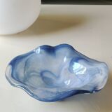 Large organic floral empty pocket. In glass/crystal