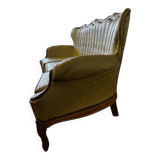 Vintage mustard yellow baroque sofa / three seater