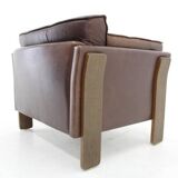 1970s Brown Leather armchair, Denmark