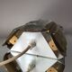 Scandinavian midcentury wall light in crystal and mat gold colored metal