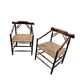 A pair of Dutch oak / matching Rush Chairs 1930s