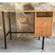 Modernist desk with 2 drawers - metal tubular structure - 1960