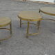Smoked glass pull out tables