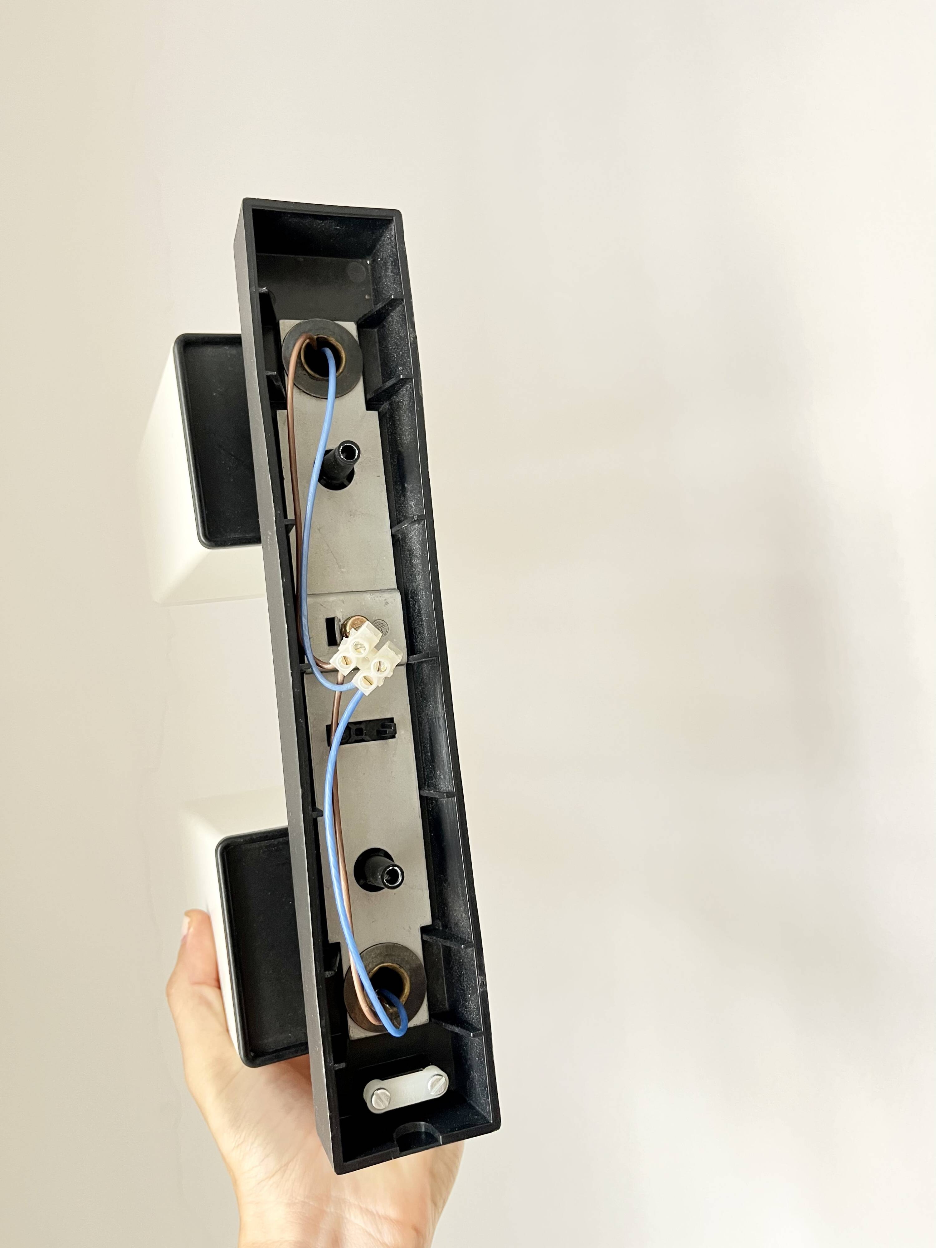 Vintage 1980s Wall or Ceiling Lamp with Two Adjustable Parallelepiped Light