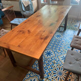 Table de ferme avec 2 tiroirs