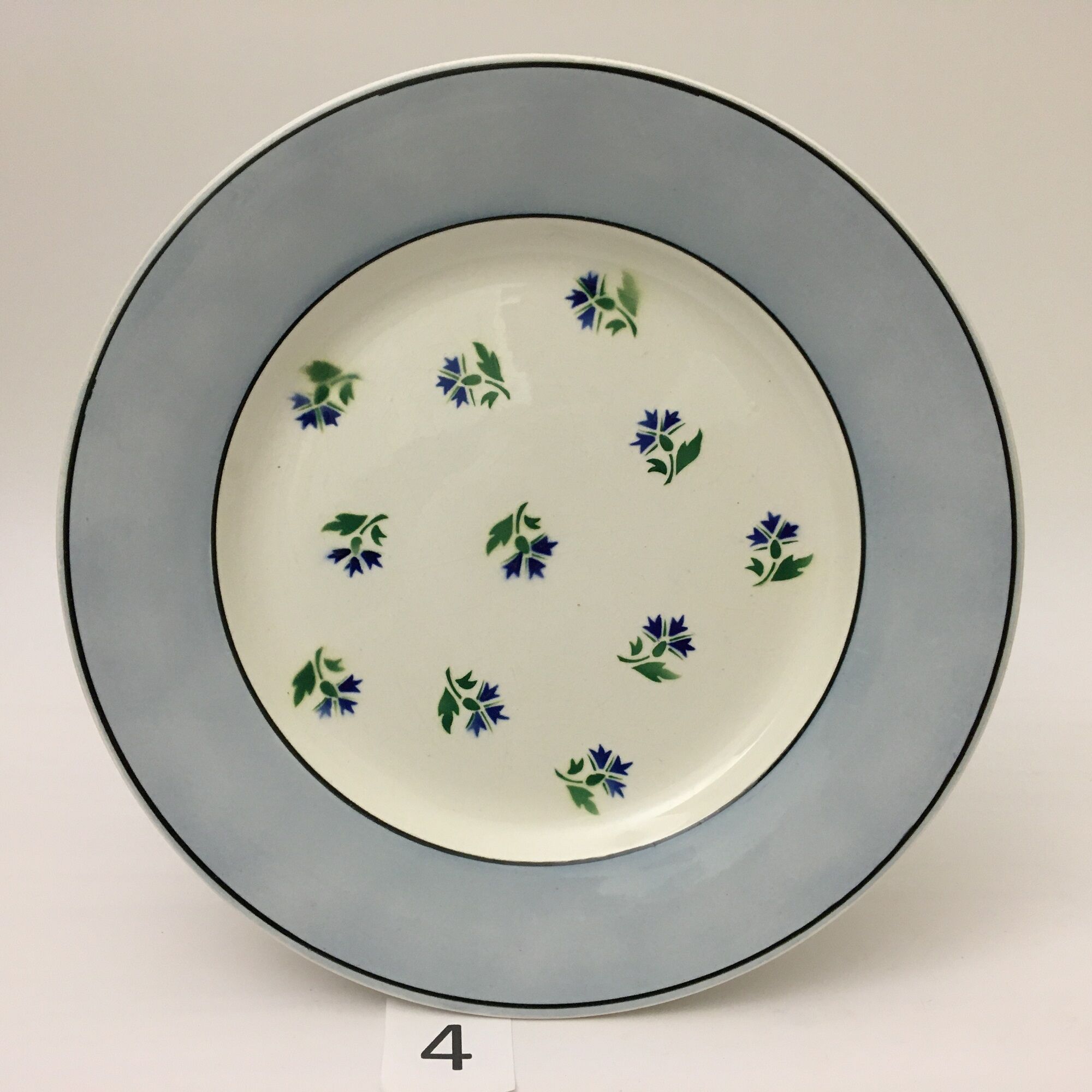 Set of 6 plates flat "digoin sarreguemines" model albe