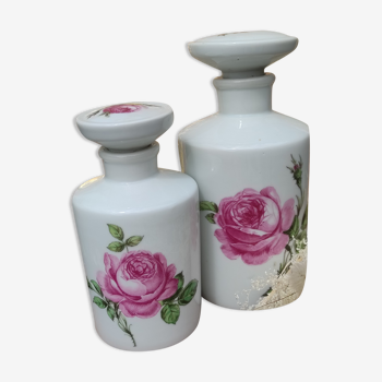 Antique white porcelain bottles