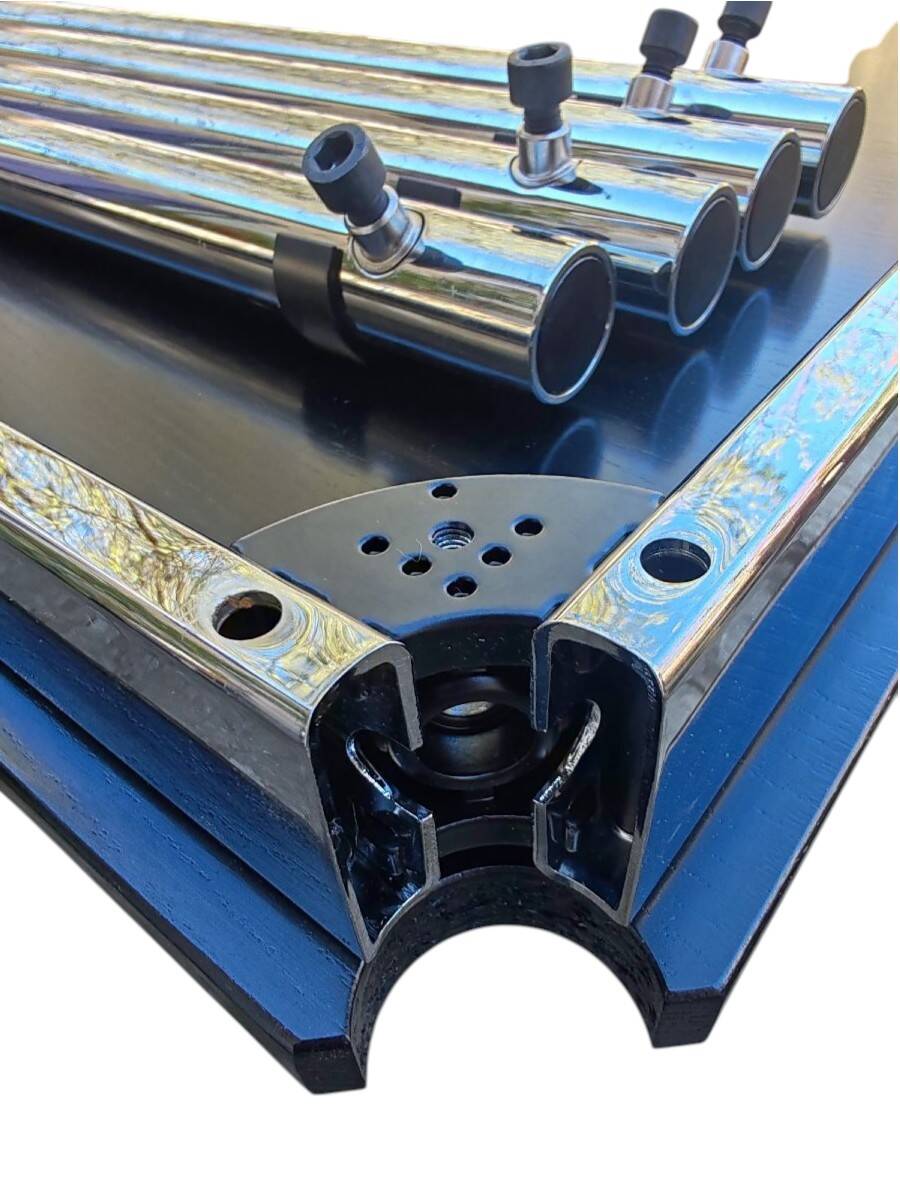 USM Haller desk table – black oak veneer top