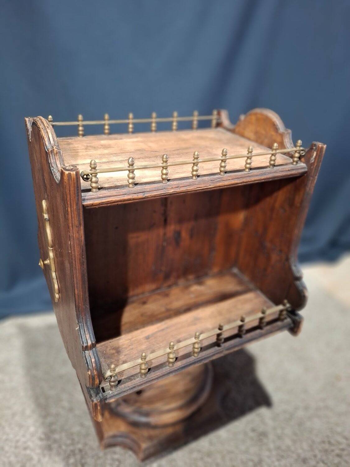 Mini bar maritime in solid wood and brass
