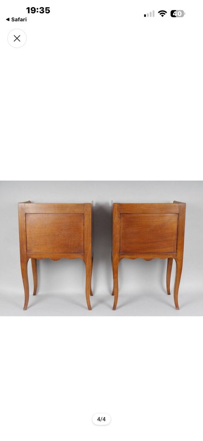 Pair of Louis XV style bedside tables.