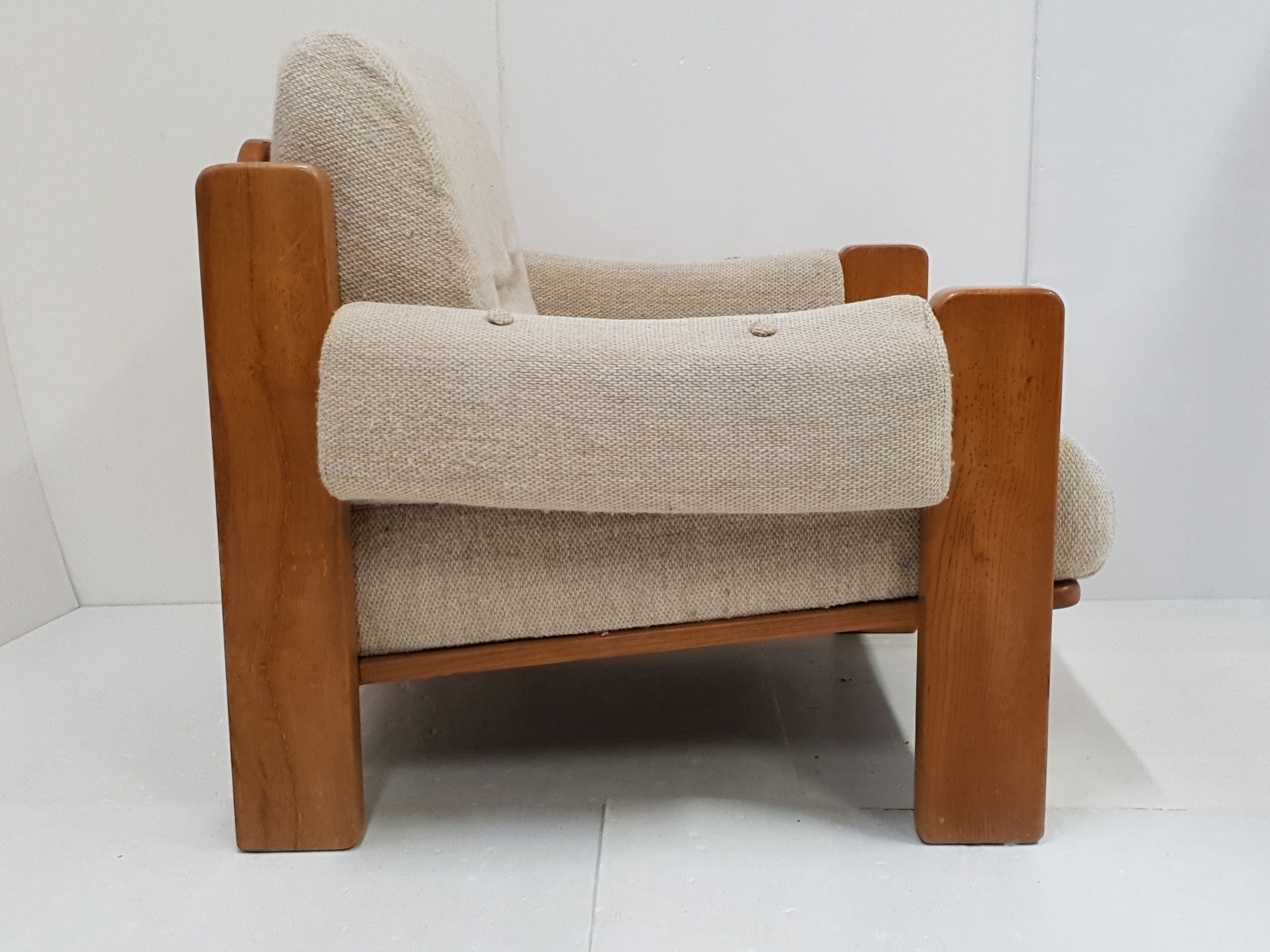 Wool and pine chair, 1960