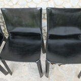 Vintage CAB 412 chairs, Mario Bellini design for Cassina, set of 4
