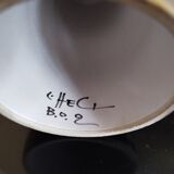 Kéraluc Faience Candle Holder Quimper signed L'Helguen