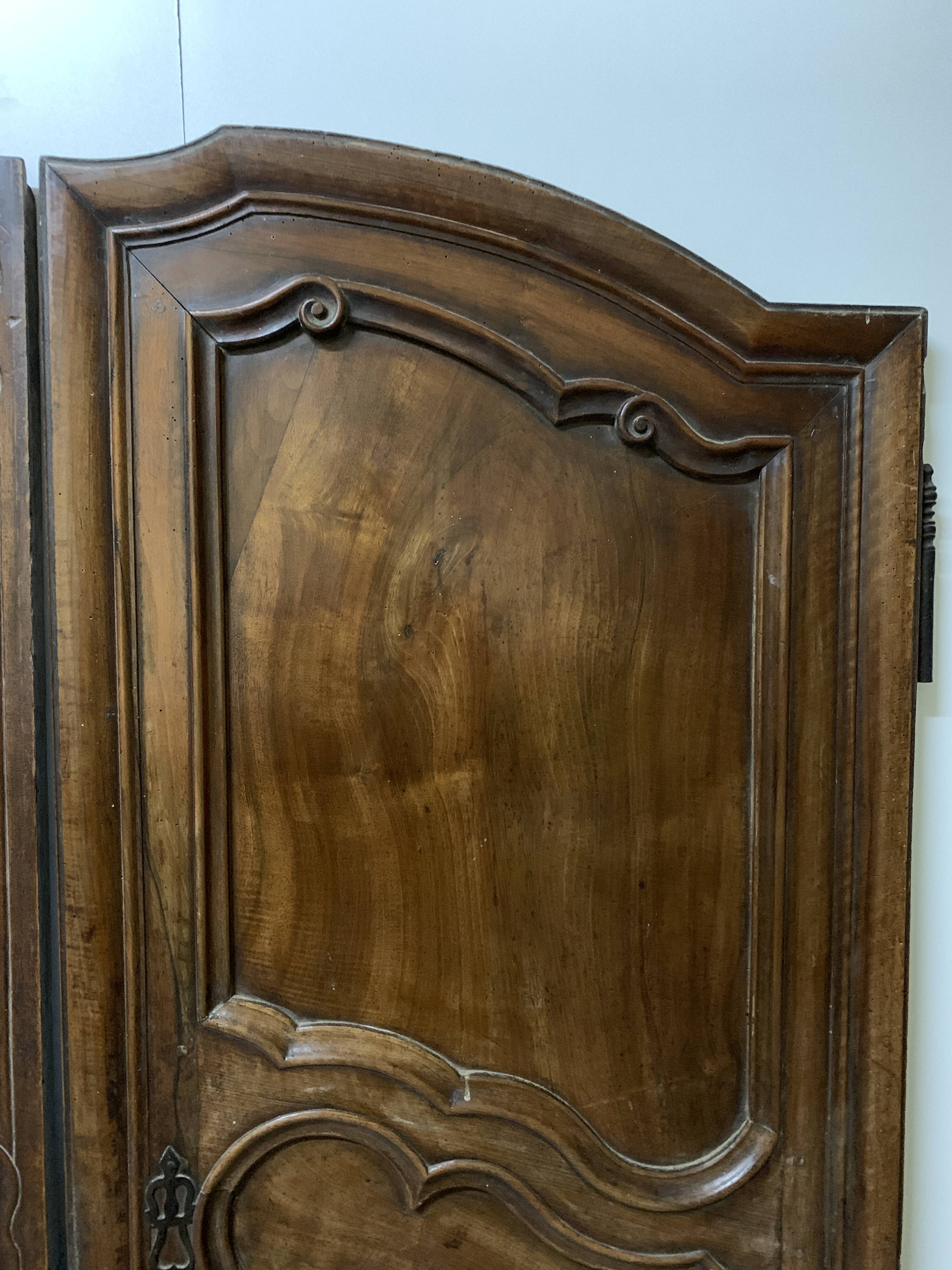 Pair of walnut doors