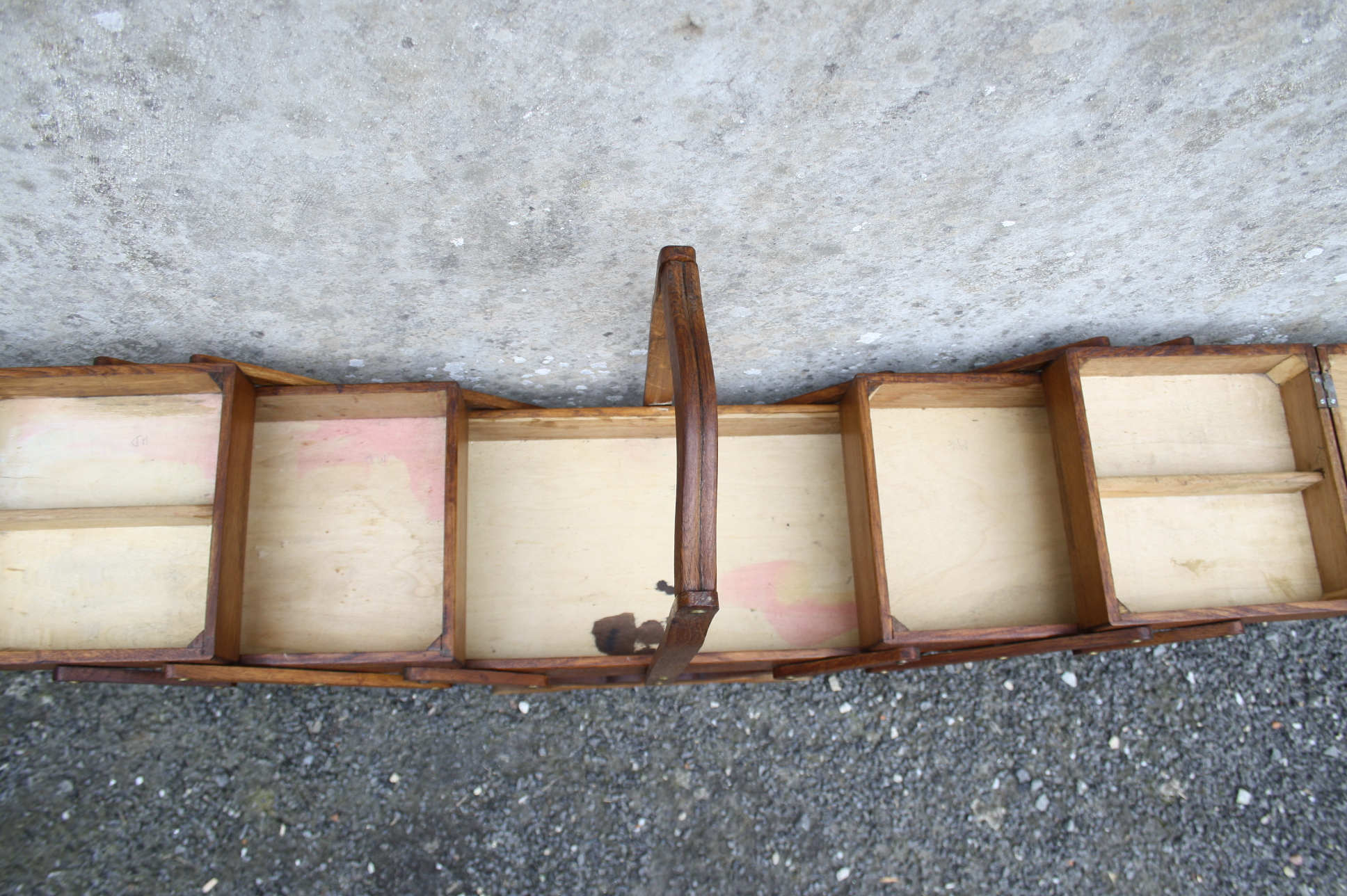 Vintage sewing box on foot