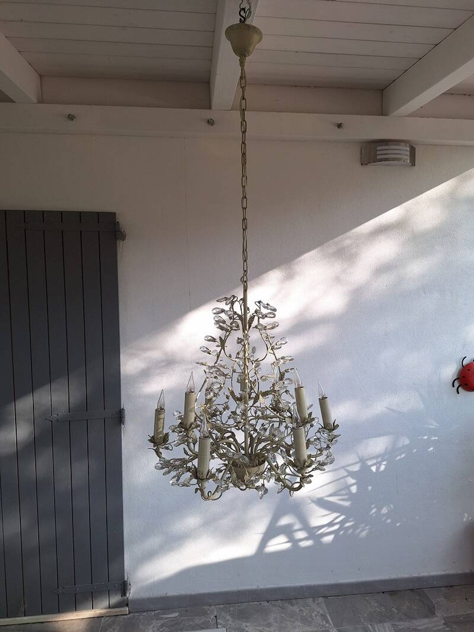 Lustre Shabby Chic à 9 Lumières Superbe Italien