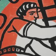 Fernand leger : les constructeurs, lithographie signée