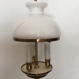 Opal globe lantern chandelier 3 lights
