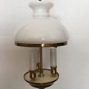 Lustre lanterne globe opaline 3 lumières