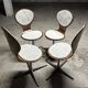 Suite de 4 chaises vintage bois cintré et palissandre. Allemagne, années 60