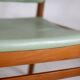 Scandinavian armchair, wood and imitation leather, circa 1975