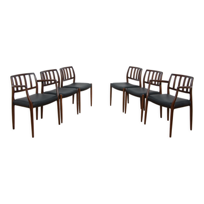 Chaises modèle n ° 83 par Niels O. Møller pour J.L. Møllers Møbelfabrik