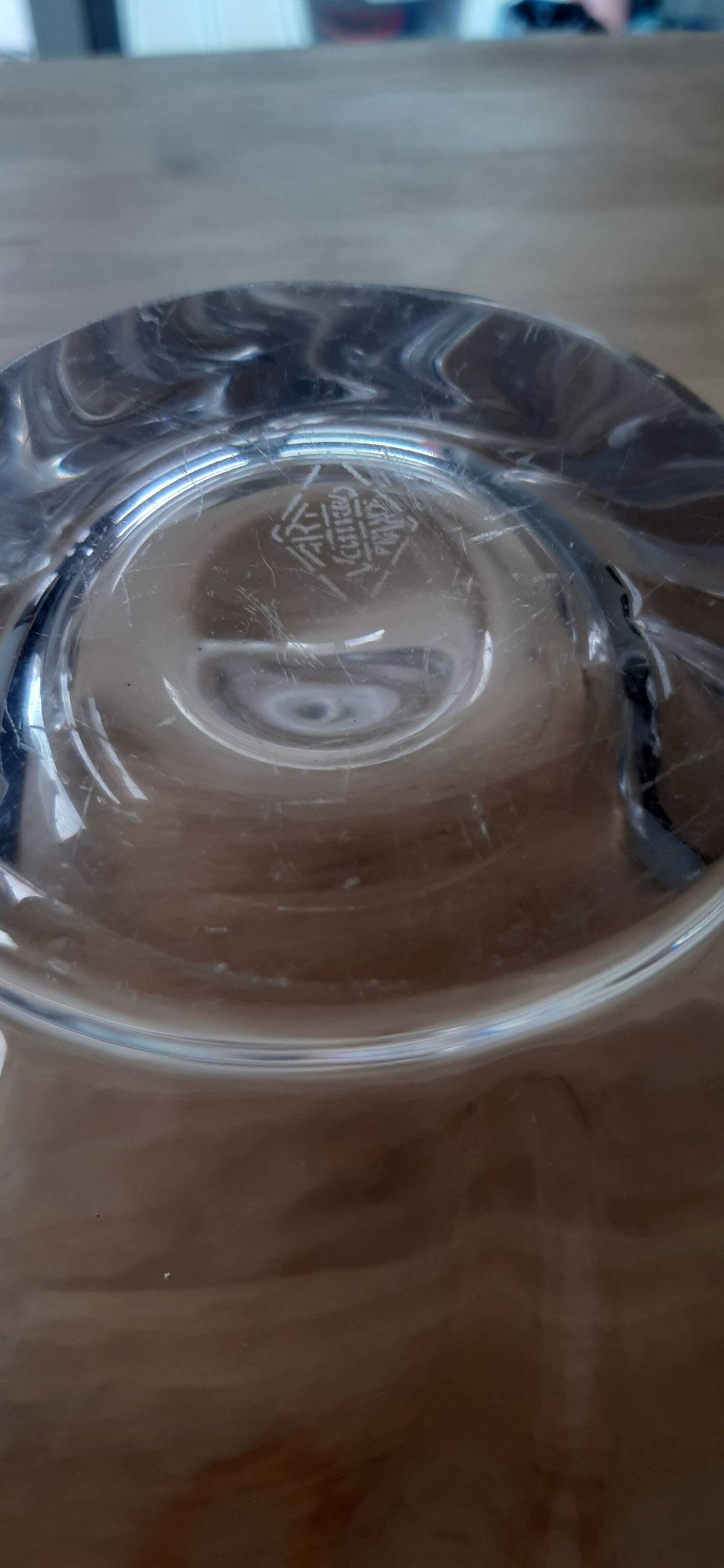 Antique fruit bowl from Vannes art crystal factory