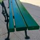 Large wooden and cast iron garden bench 224 cm