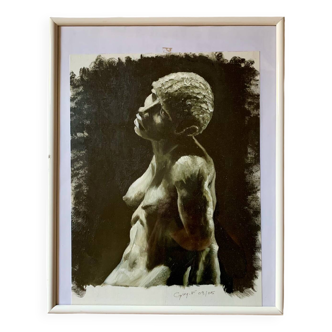 Nude oil on paper