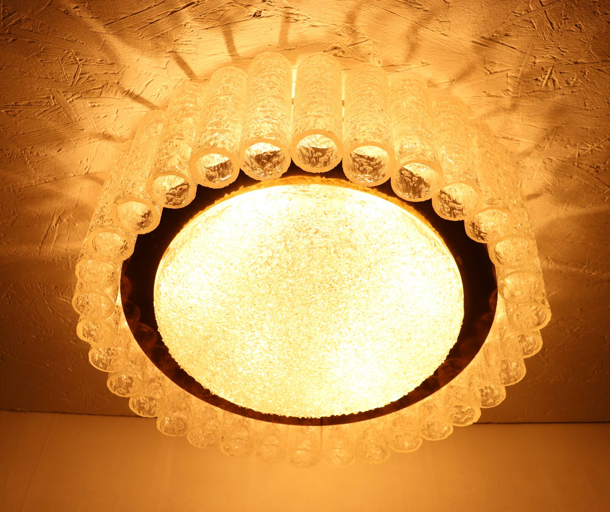 Mid Century Deckenlampe von Doria Leuchten, Deutschland, 1970er Jahre