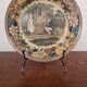 Old talking plate Creil Montereau Louis Lebeuf & Thibault