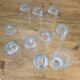 10 large vintage striped glasses