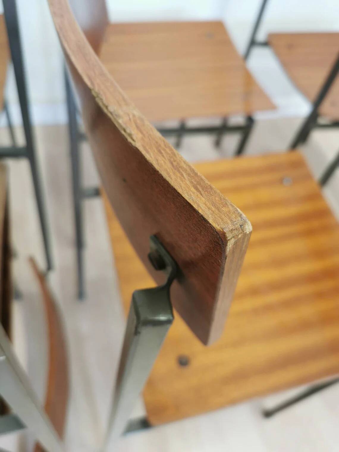 Vintage STOL Kamnik School Chair Minimalist Industrial Dining (1 of 30)