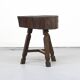 Table de ferme rustique antique en chêne Wabi Sabi ou table d'appoint