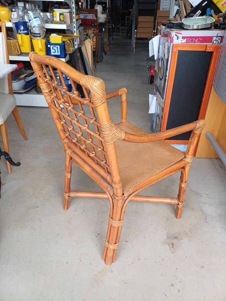 Vintage rattan armchair