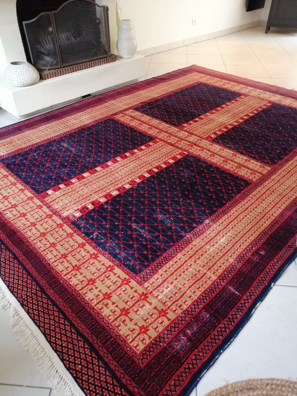 Vintage pakistan bukhara carpet  220x300cm