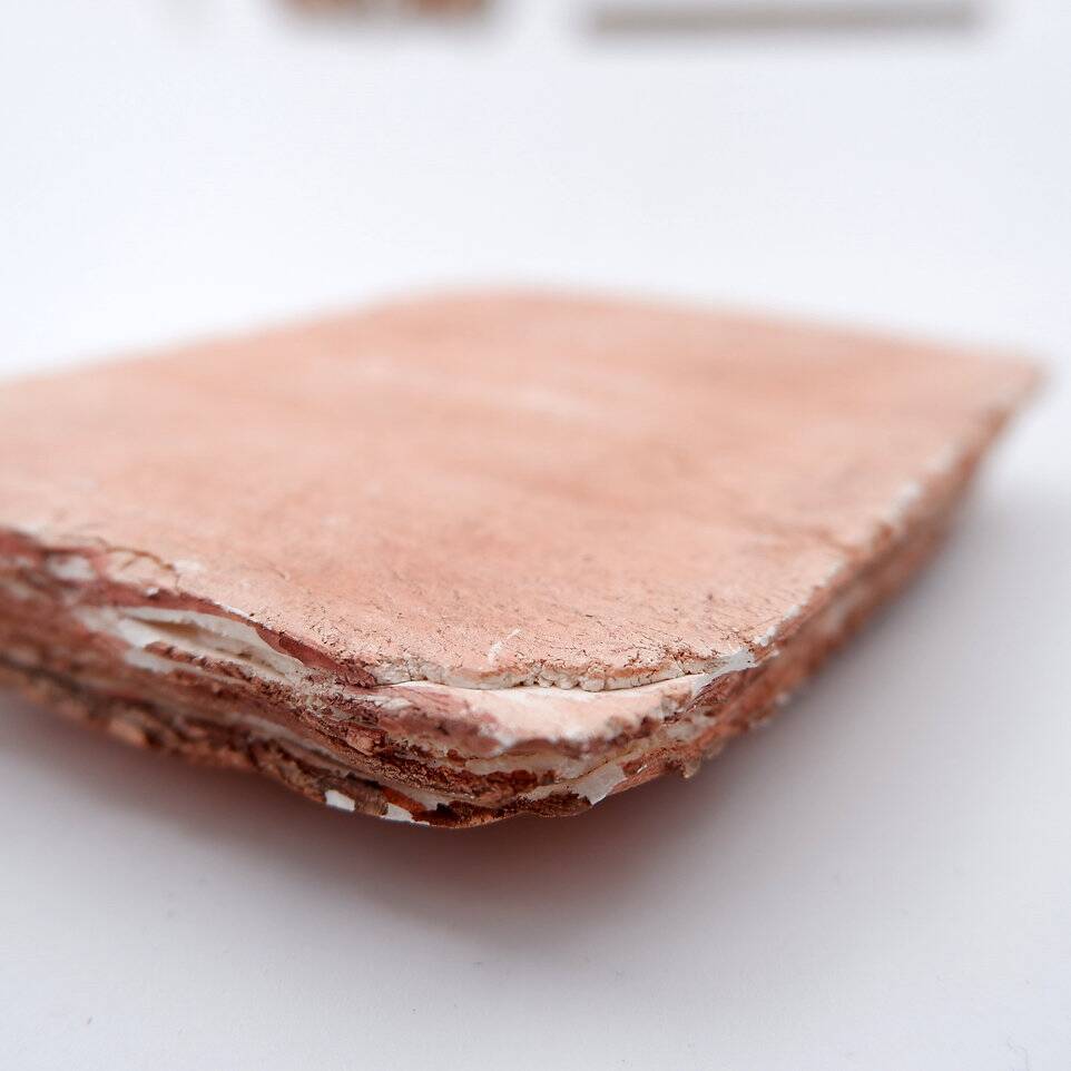 Set of 3 terracotta Books "Fond d'Atelier" N.Lebrun - Belgium 1980s