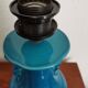Blue ceramic lamp base