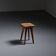 Solid oak stool, French craftsmanship, 1950s.