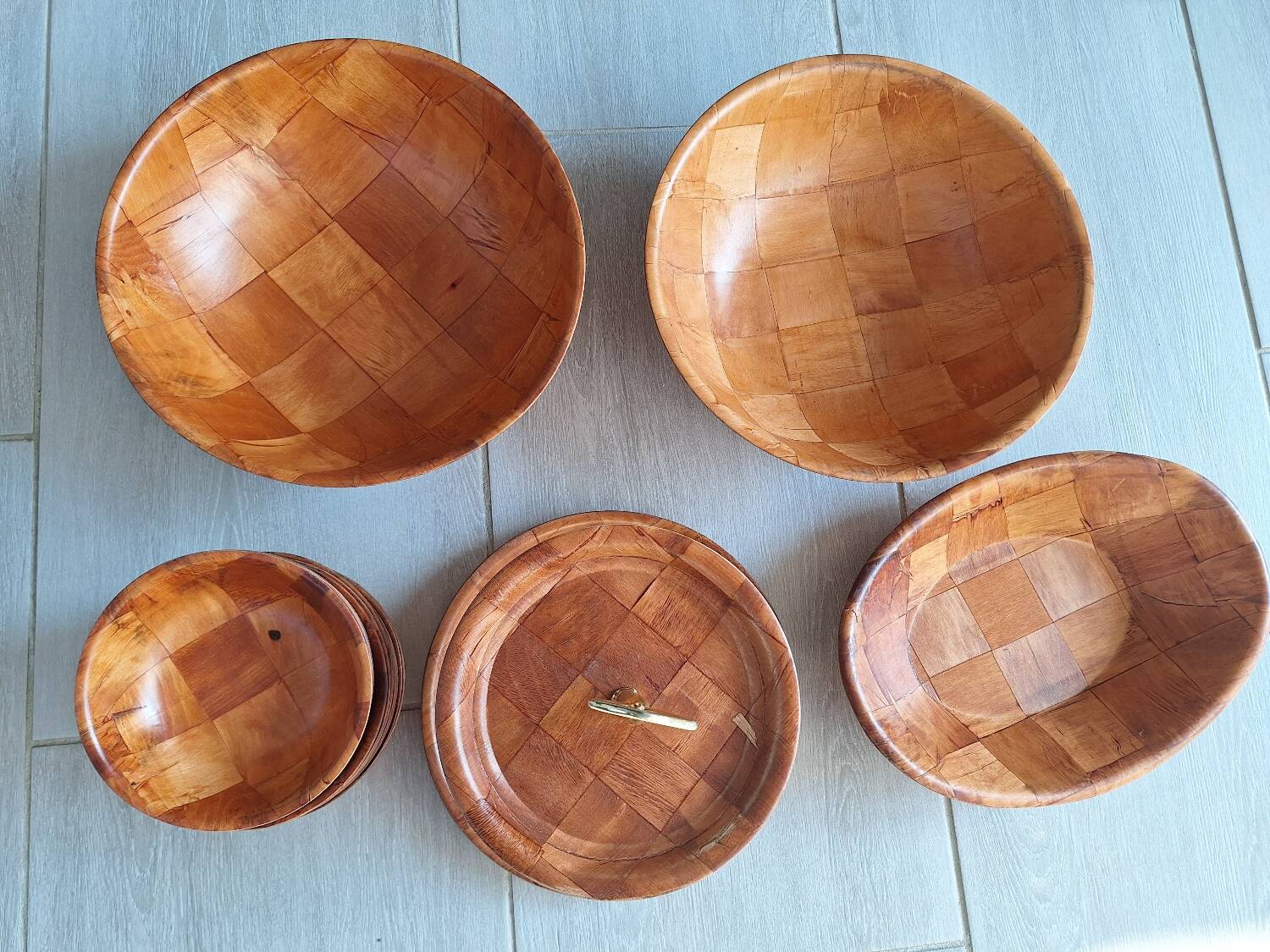 Service vintage en bois