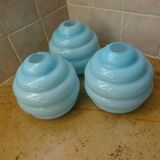 Opaline globes for chandelier