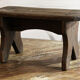 Marche pied en bois brut