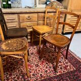 4 old bistro chairs