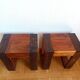 Pair of exotic wood bedside tables