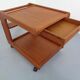 Large Rollable Teak Bar Cart, 1960s