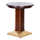 Small Art Deco Table in Oak and Brass, Czechia, 1920s