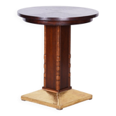 Small Art Deco Table in Oak and Brass, Czechia, 1920s