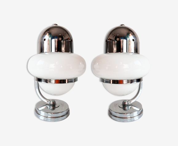 Paire de lampes UFO "Space Age" Italie années 60