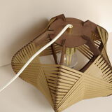 Lampe camel tissée à poser