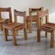 Lot de 4 chaises S11 Pierre Chapo